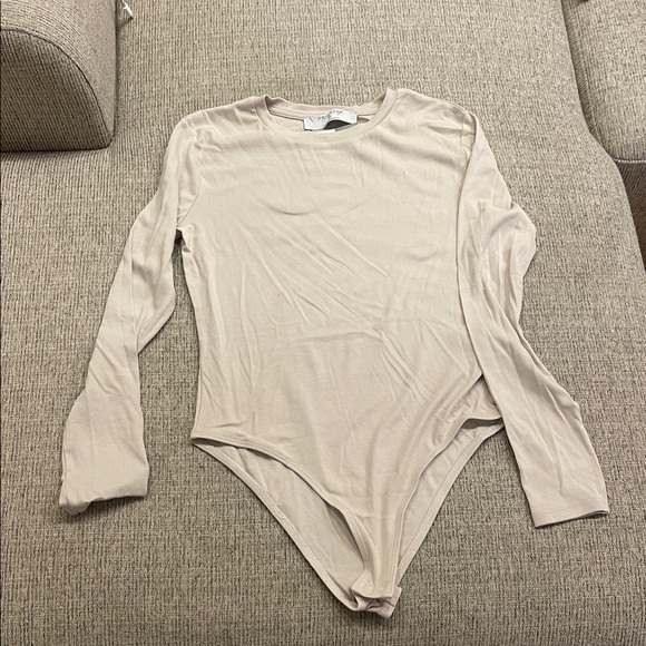 Beige Long Sleeve Bodysuit - Picture 3 of 3